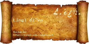 Lingl Éva névjegykártya